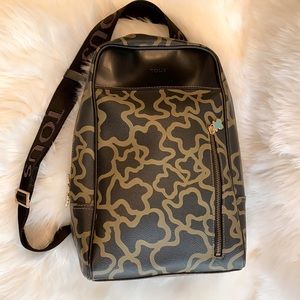 Tous backpack purse, tan and brown